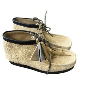 Clarks Suede Wallabee Boot Oxford Maple/Black Suede NWT Size 9.5
